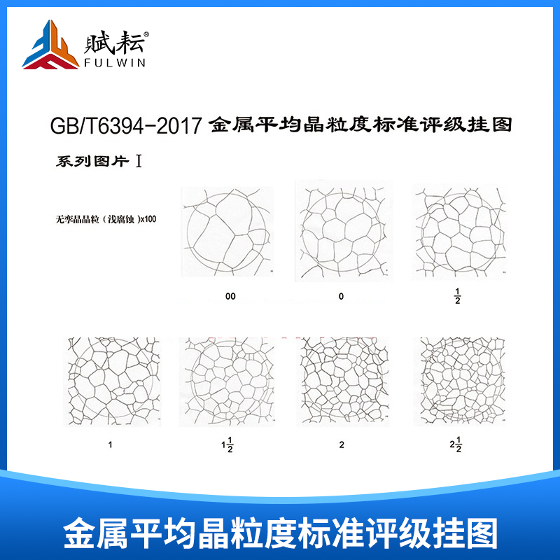 金属平均晶粒度标准评级挂图（GBT6394-2017) 12张